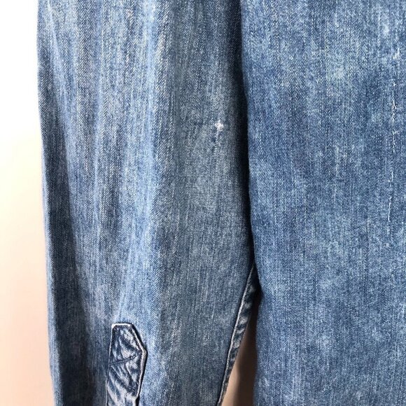 ANGELO LITRICO Mens Blue Denim Shirt Slim Fit Button Down 100% cotton US S 37-38 - Picture 16 of 16